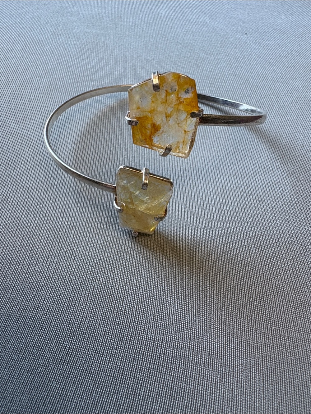Golden Healer Quartz Open Cuff Bracelet